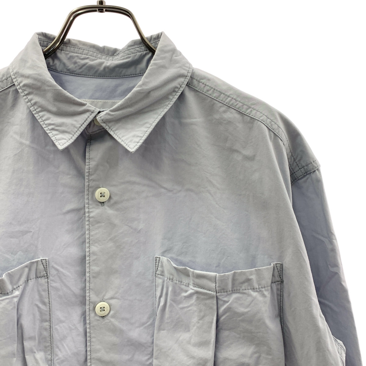 【成色極佳】KUON | 束腰長袖襯衫 | M碼 | 淺藍色 | 男士