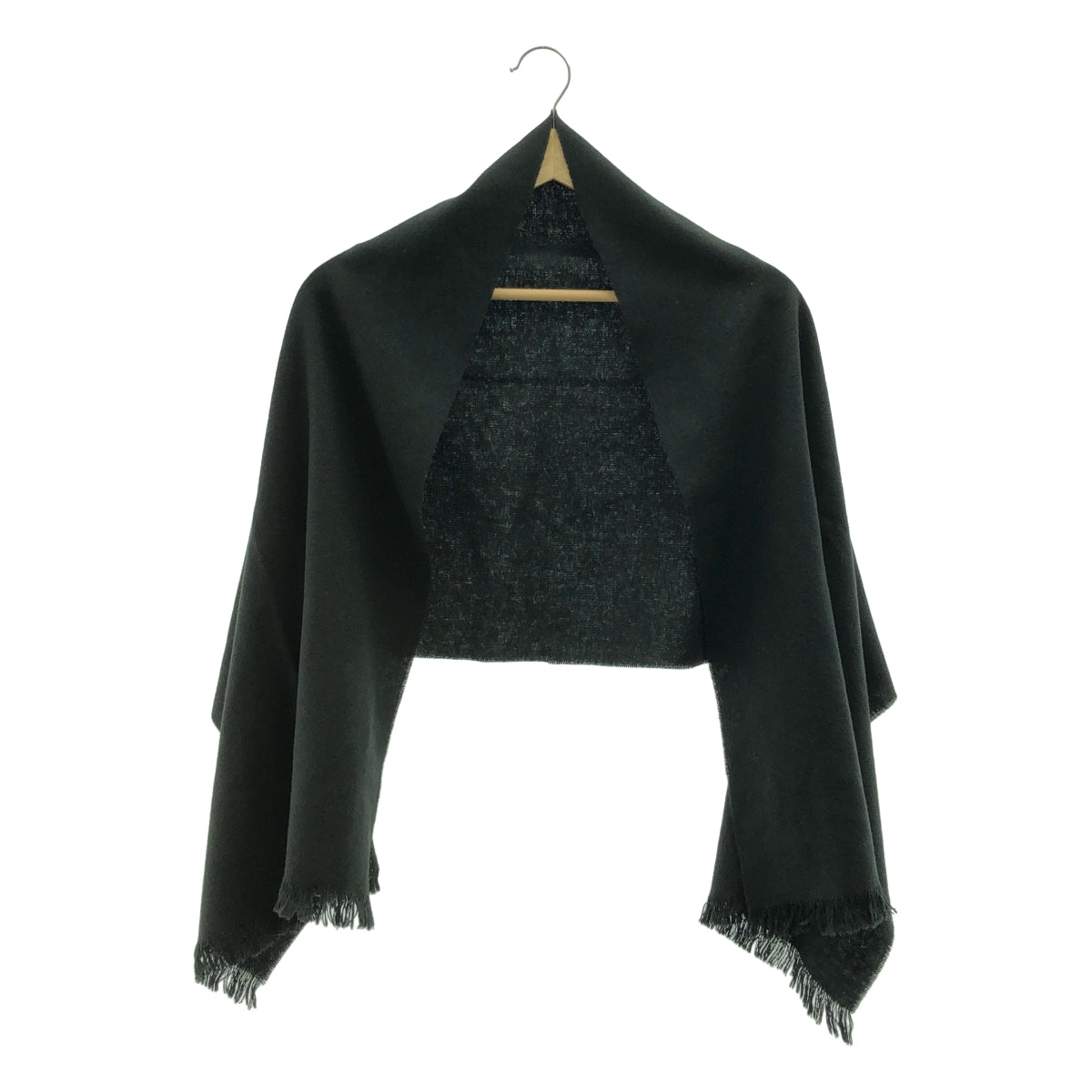 PRADA / 프라다 | 울 프린지 머플러 | 블랙 | 남성