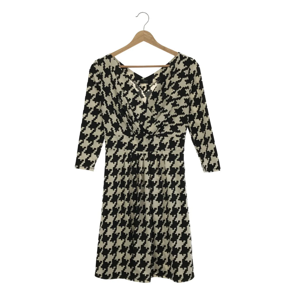 EPOCA THE SHOP / エポカ ザ ショップ | ジオメトリックプリント カシュクール ワンピース | 36 | ホワイト / ブラック | レディース