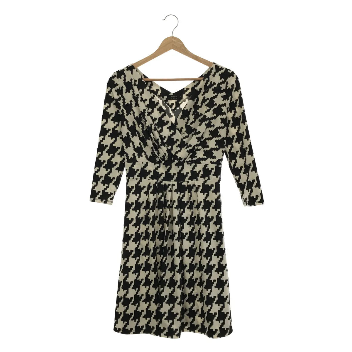 EPOCA THE SHOP / エポカ ザ ショップ | ジオメトリックプリント カシュクール ワンピース | 36 | ホワイト / ブラック | レディース