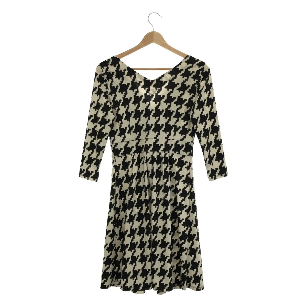 EPOCA THE SHOP / エポカ ザ ショップ | ジオメトリックプリント カシュクール ワンピース | 36 | ホワイト / ブラック | レディース