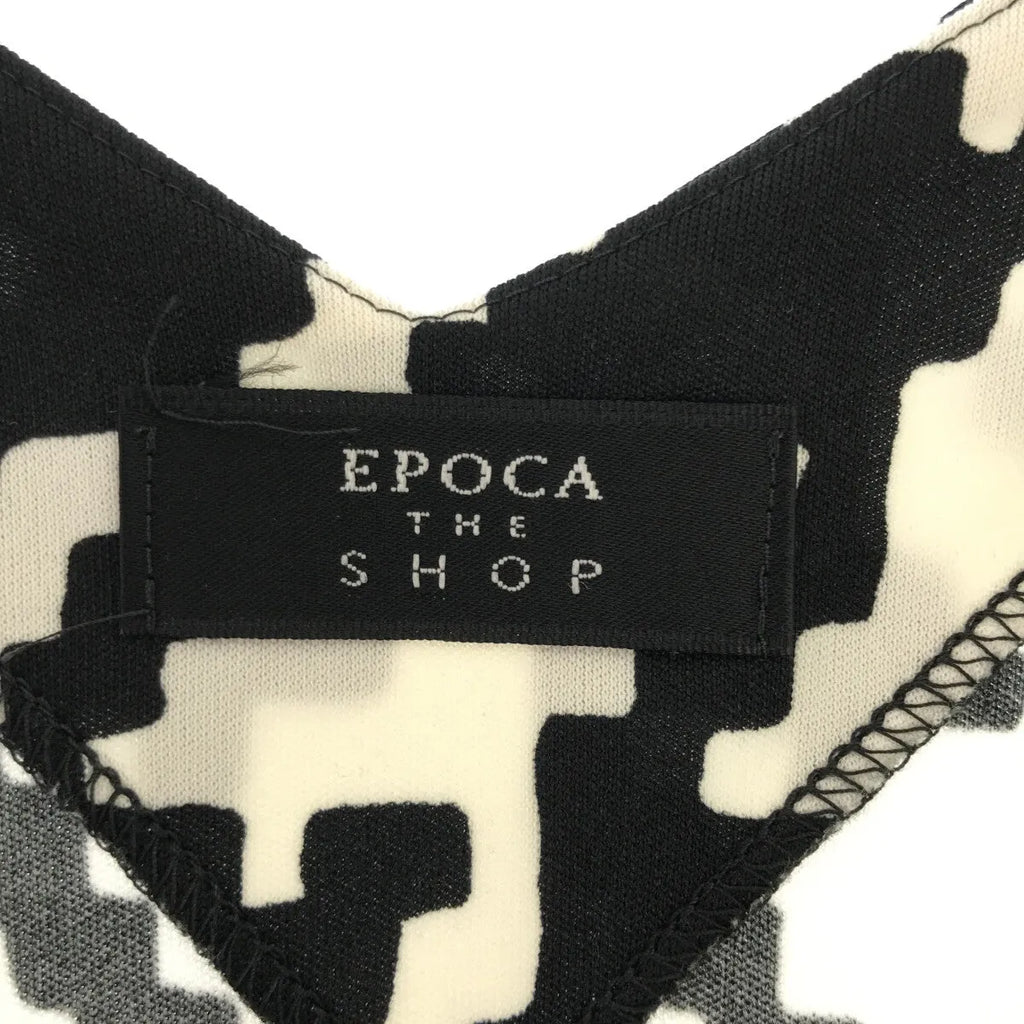 EPOCA THE SHOP / エポカ ザ ショップ | ジオメトリックプリント カシュクール ワンピース | 36 | ホワイト / ブラック | レディース