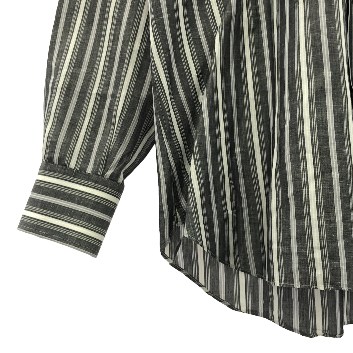 FRAY | Cotton Linen Striped Shirt | 15 3/4 (40) | Men's