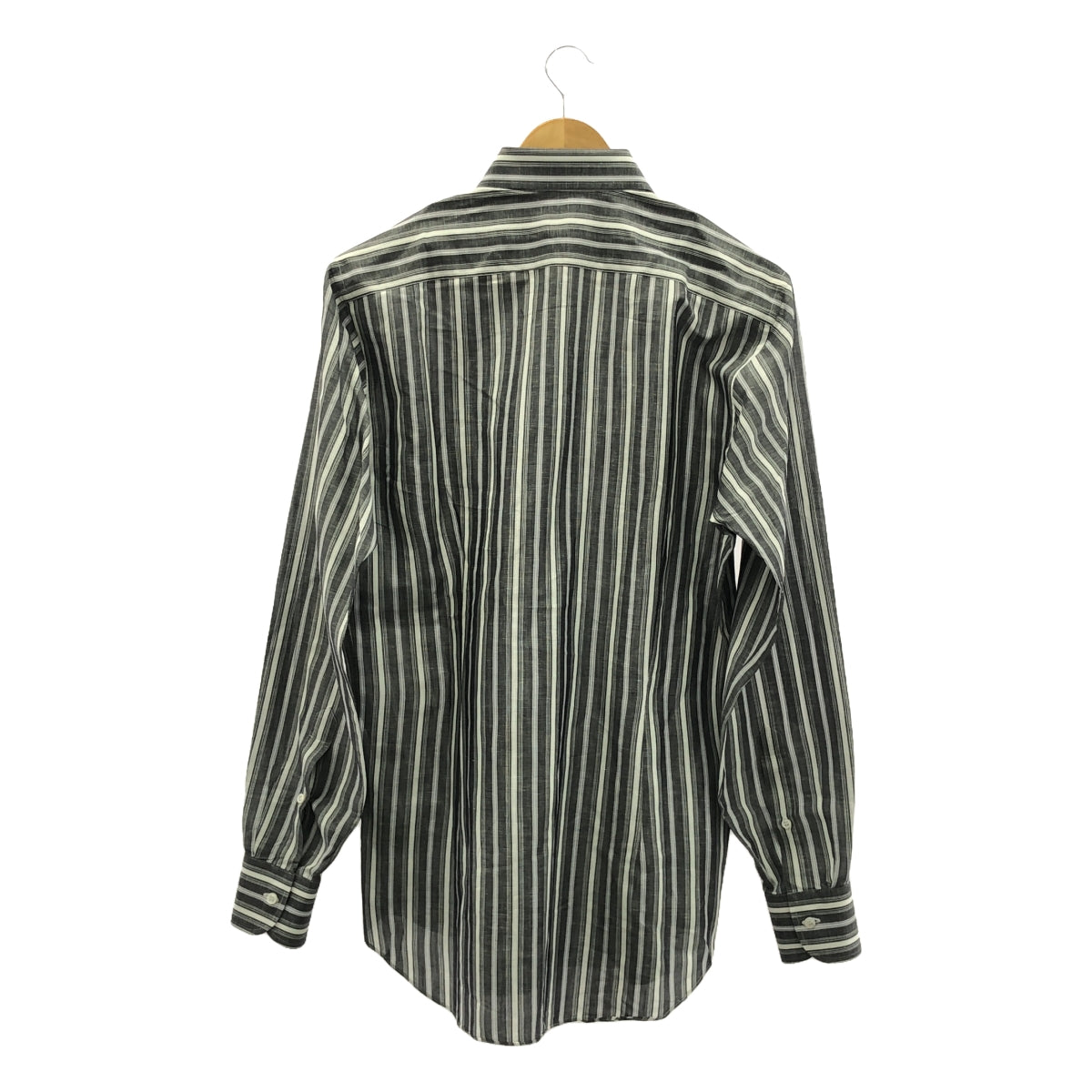 FRAY | Cotton Linen Striped Shirt | 15 3/4 (40) | Men's