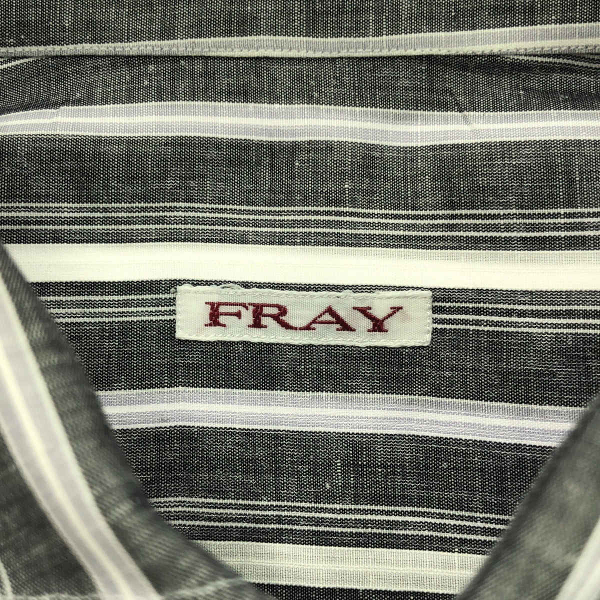 FRAY | Cotton Linen Striped Shirt | 15 3/4 (40) | Men's