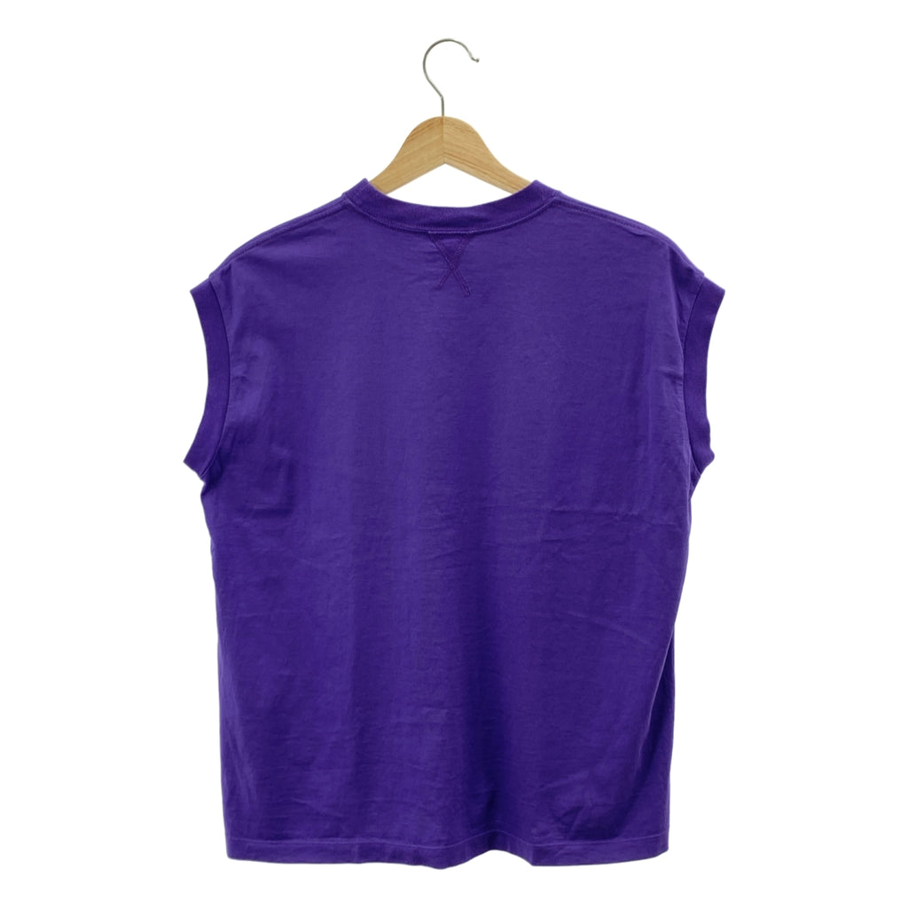 BLAMINK / 브라밍크 | 코튼 크루넥 자수 민소매 티셔츠 | 0 | 여성