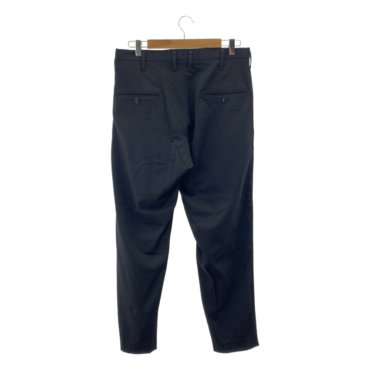 YOHJI YAMAMOTO POUR HOMME | 2018 秋冬 | 膝蓋設計彈性羊毛錐形褲 | 2 碼 | 黑色 | 男款