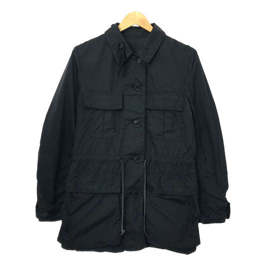 COMME des GARCONS HOMME | 2009AW | Polyester reversible product dyed drawstring jacket hoodie with chin strap | S | Black | Men's