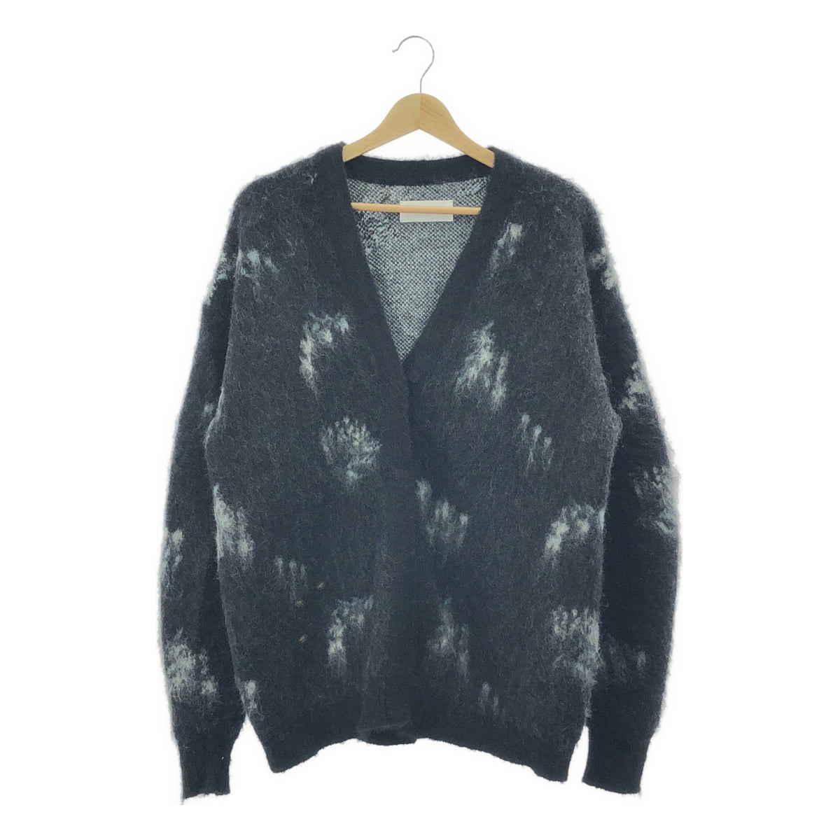 Mame Kurogouchi / マメクロゴウチ | 2022AW | 伊勢丹別注 Wool Mohair Floral Knitted Cardigan ウールモヘヤ フローラル ニットカーディガン | 2 | ブラック | レディース