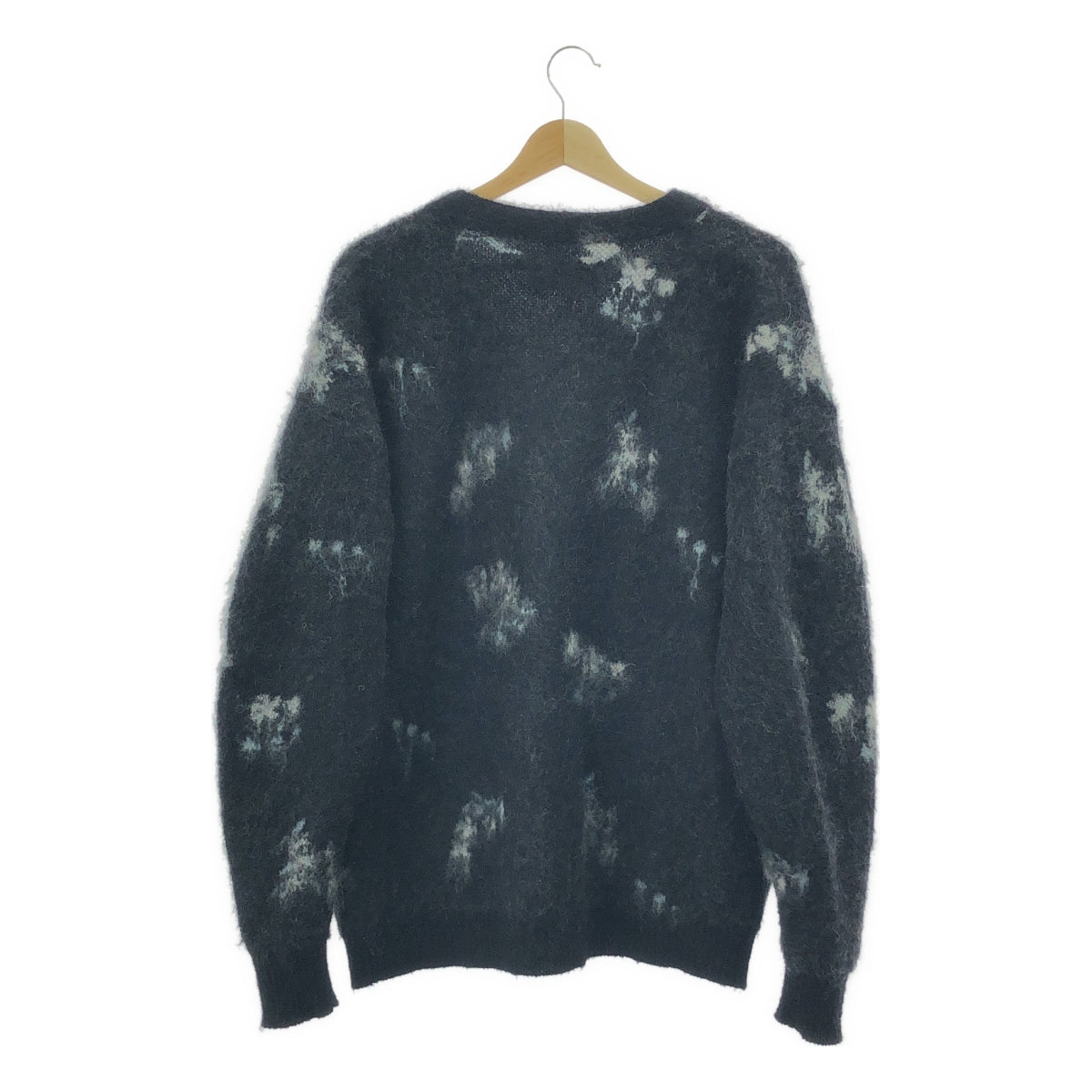 Mame Kurogouchi / マメクロゴウチ | 2022AW | 伊勢丹別注 Wool Mohair Floral Knitted Cardigan ウールモヘヤ フローラル ニットカーディガン | 2 | ブラック | レディース