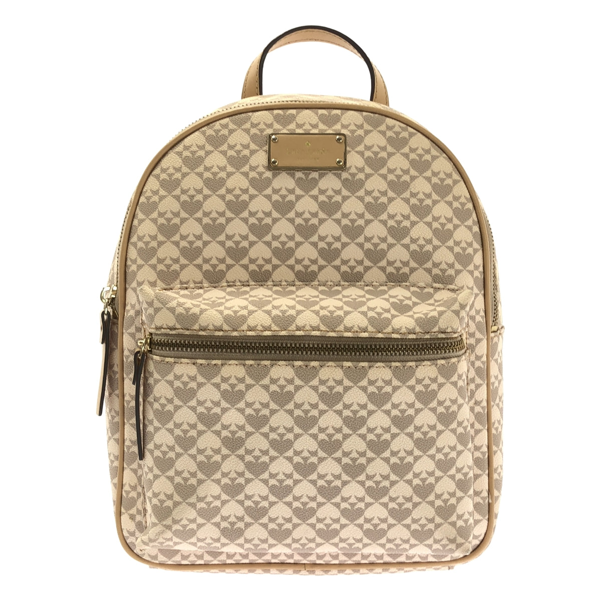 KATE SPADE / 케이트 스페이드 | 총 무늬 PVC 백팩 | 베이지계 | 여성