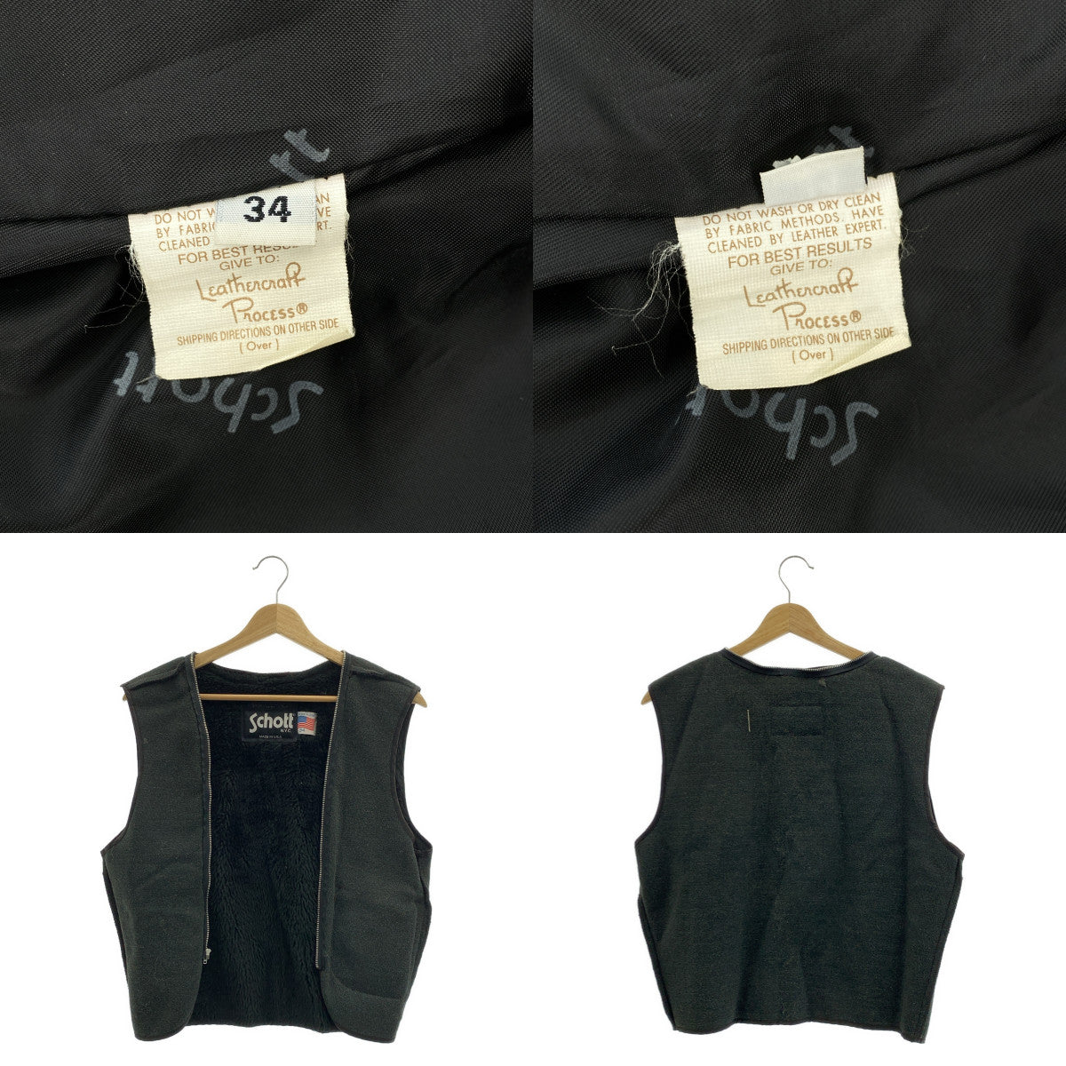 SCHOTT / ショット | シングルレザー ライダース ジャケット / 着脱可ライナー付き | 34 | ブラック | メンズ