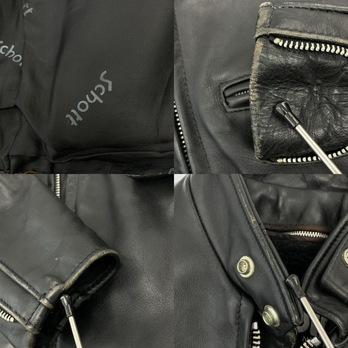 SCHOTT / ショット | シングルレザー ライダース ジャケット / 着脱可ライナー付き | 34 | ブラック | メンズ