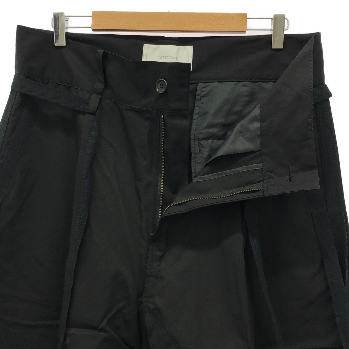 【新品】  prasthana / プラスターナ | hang strings cargo trousers / パンツ | M | ブラック | メンズ