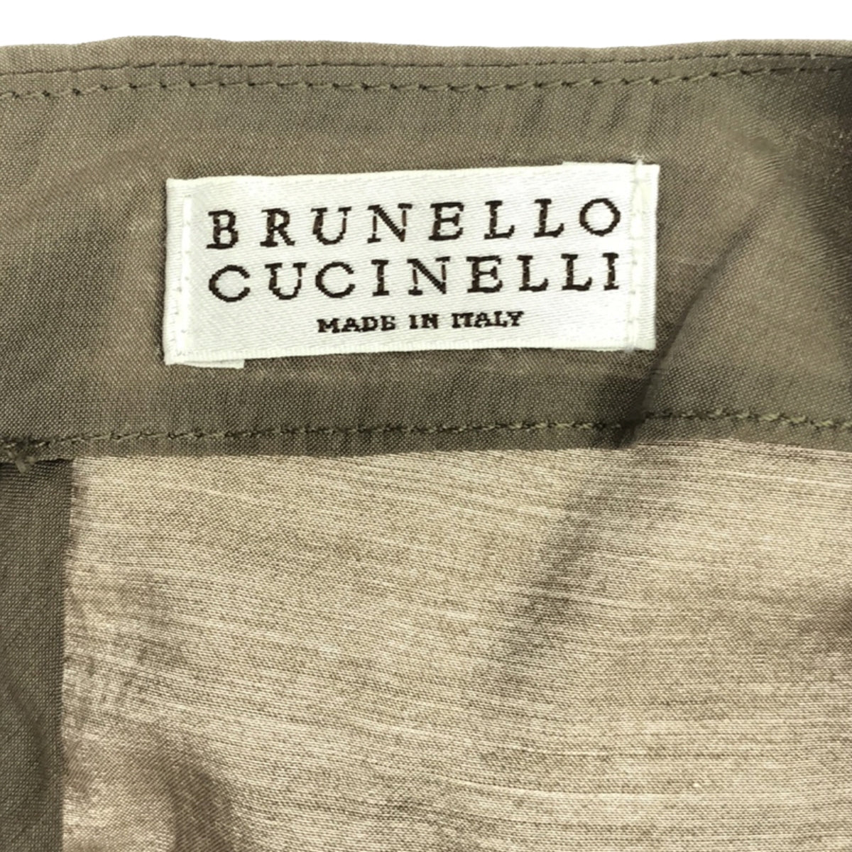 BRUNELLO CUCINELLI / ブルネロクチネリ | ギャザーネック ベアトップ ワンピース | M | ブラウン/グレー | レ – KLD