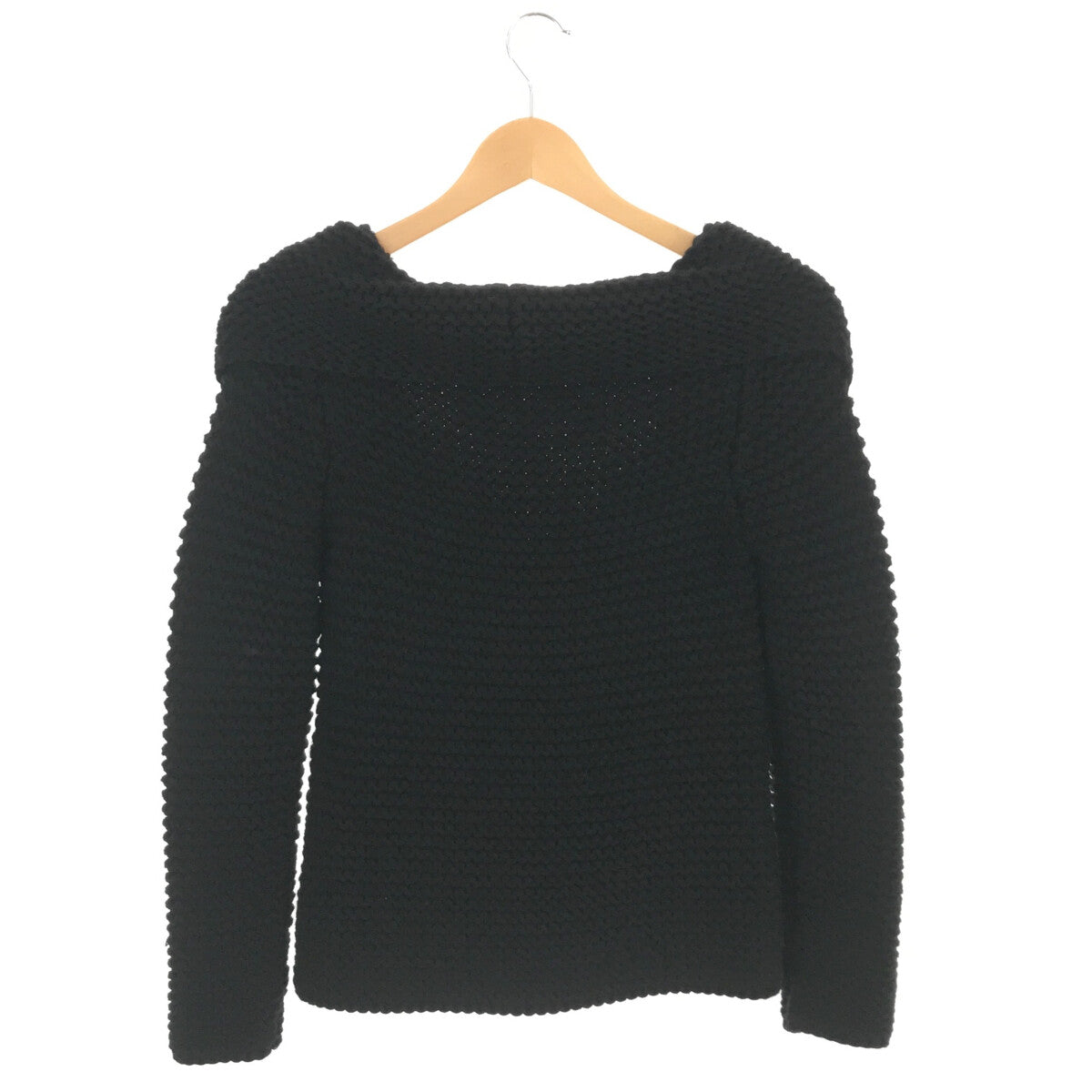 [Good Condition] GUCCI / Gucci | Wool low gauge off-turtleneck knit | S | Black | Women's