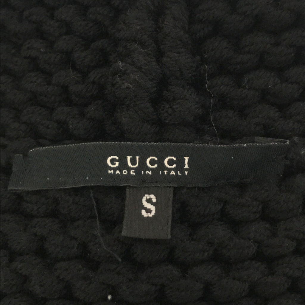 [狀況良好] GUCCI / 古馳 |羊毛低針距高領針織衫 | S |黑色 |女性的