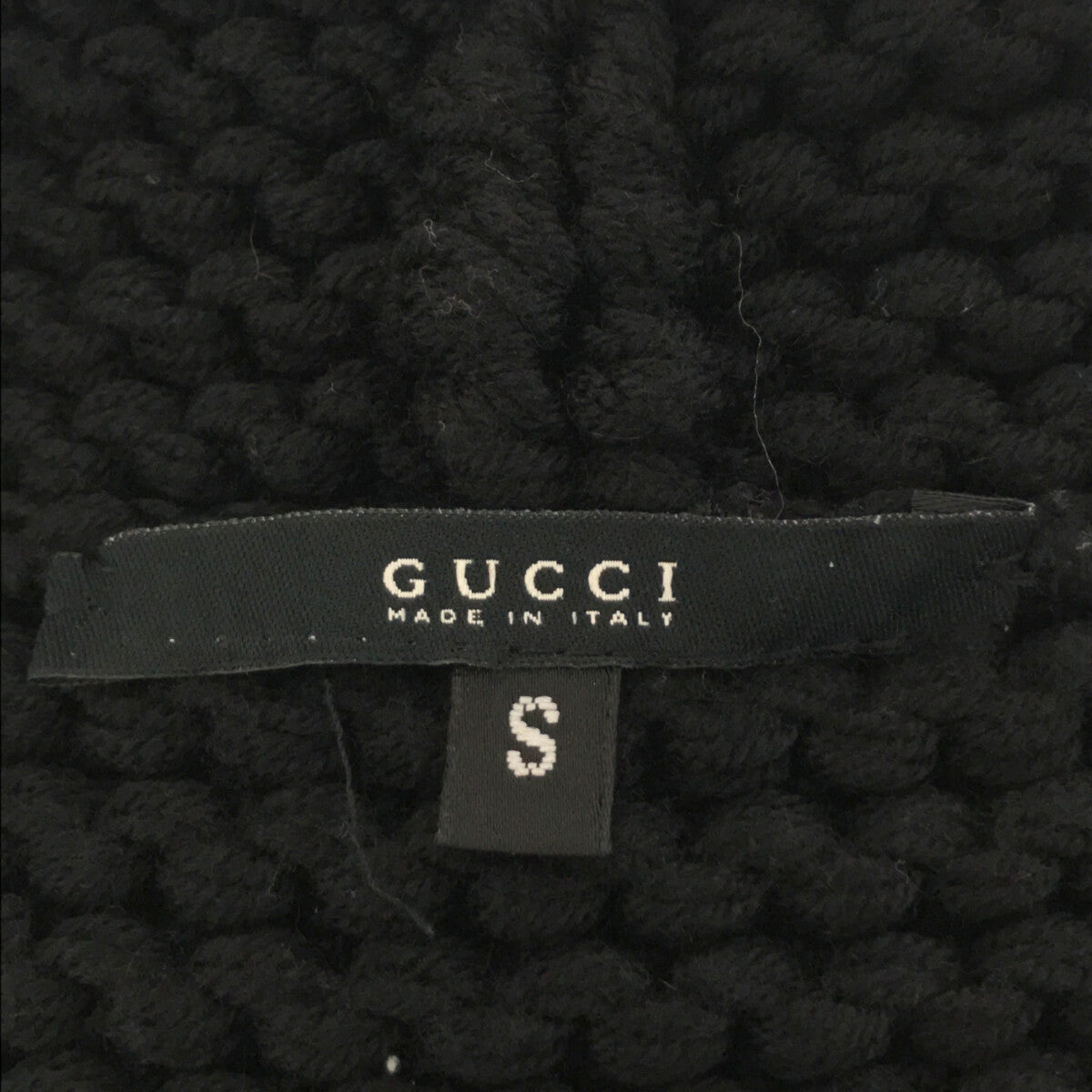 [狀況良好] GUCCI / 古馳 |羊毛低針距高領針織衫 | S |黑色 |女性的
