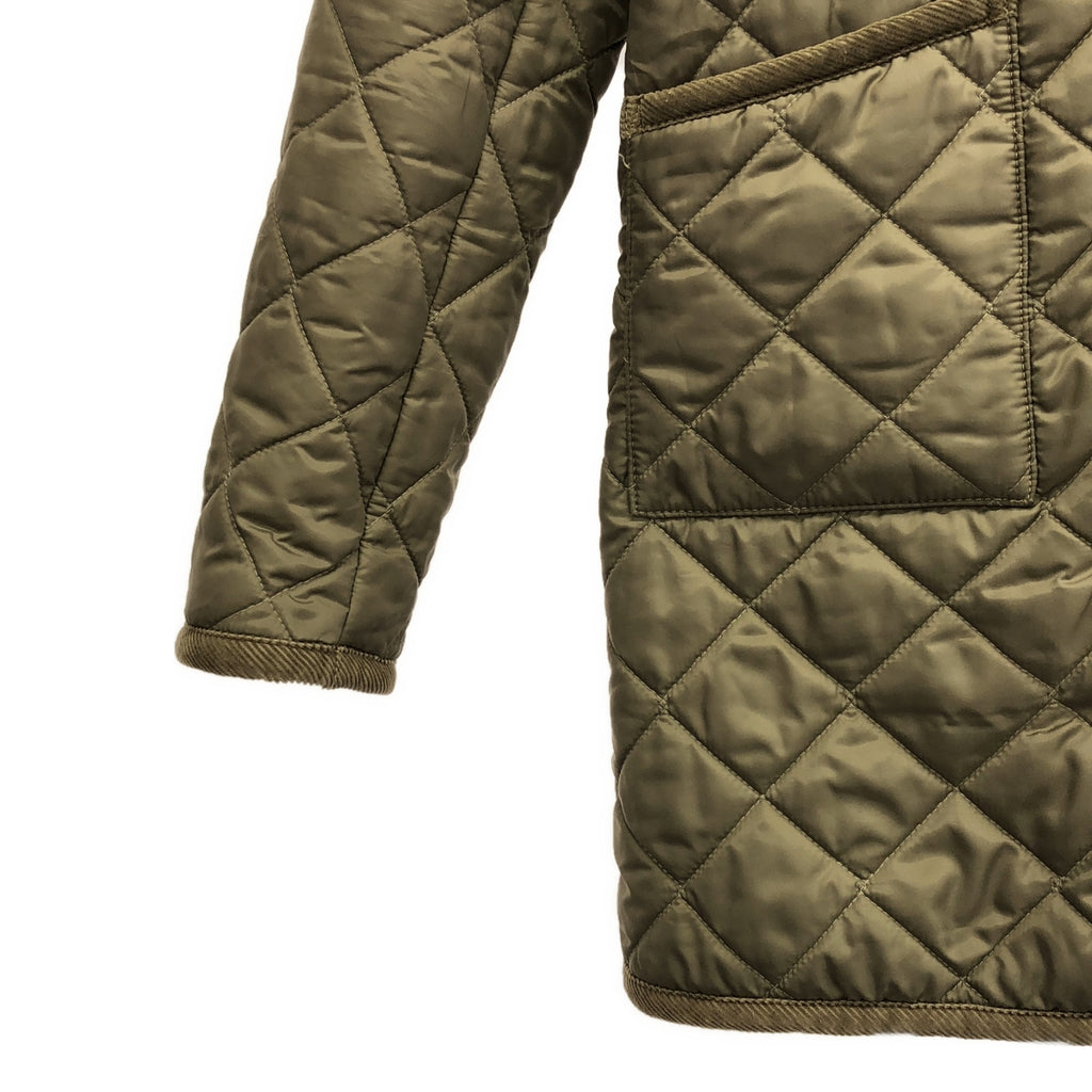 LAVENHAM / ラベンハム | ボア切替 キルティング ジップ コート / フード着脱可 | 38 | ブラウン系 | レディース