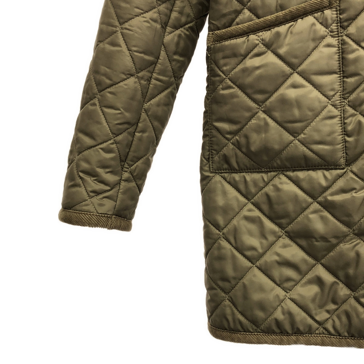 LAVENHAM / ラベンハム | ボア切替 キルティング ジップ コート / フード着脱可 | 38 | ブラウン系 | レディース