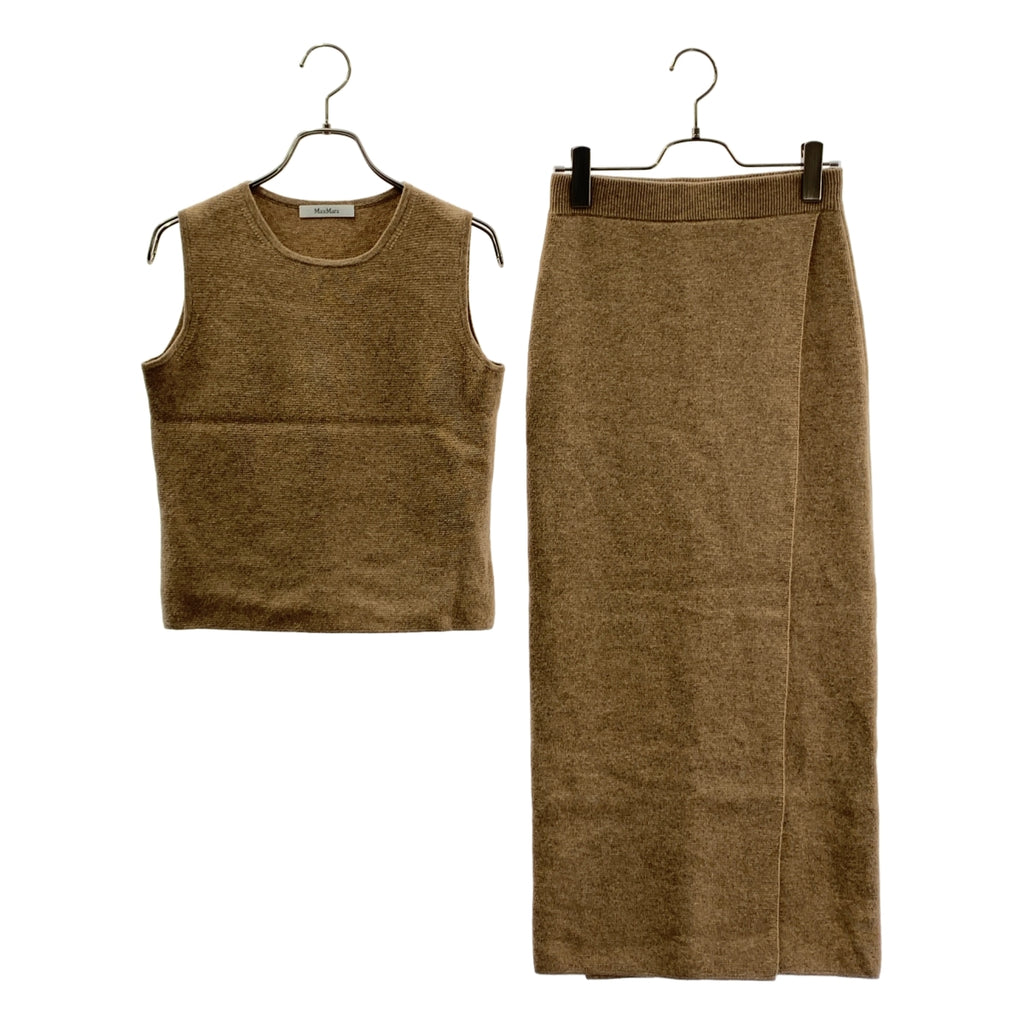 Max Mara / マックスマーラ | 2024AW | セットアップ / ウール カシミヤ ノースリーブニット / スカート | XS | レディース