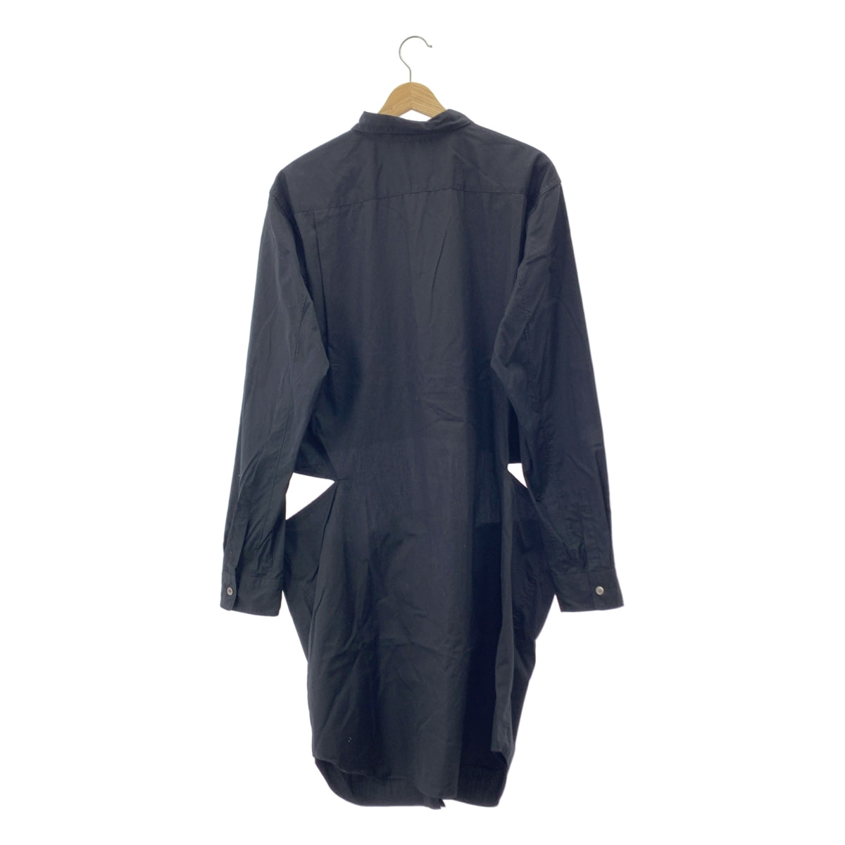 COMME des GARÇONS HOMME PLUS | 2016 春夏 |棉質不對稱鏤空襯衫 | SHOPBOP L 號 |黑色|男士