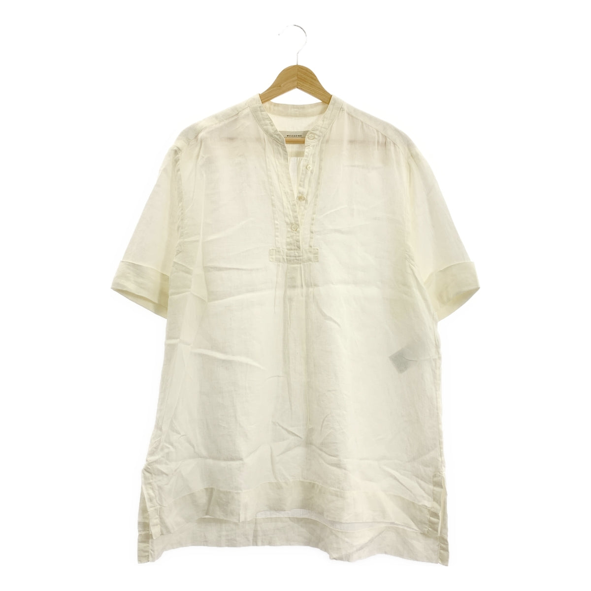 WEEKEND MAX MARA | 亞麻後褶開衩襯衫 | 尺寸 38 | 女款