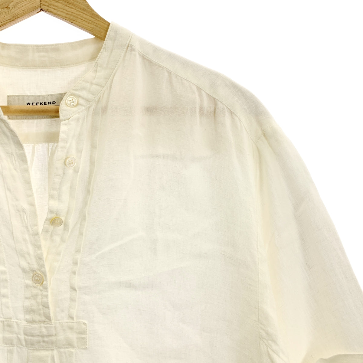 WEEKEND MAX MARA | 亞麻後褶開衩襯衫 | 尺寸 38 | 女款