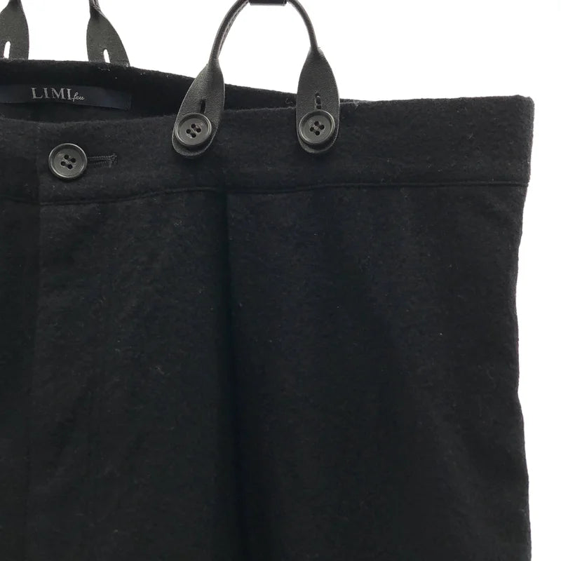 LIMI feu リミフゥ ベルテッド変形ワイドパンツ 黒 ブラック TUCK PANTS(S Black): LIMI feu｜THE SHOP YOHJI YAMAMOTO