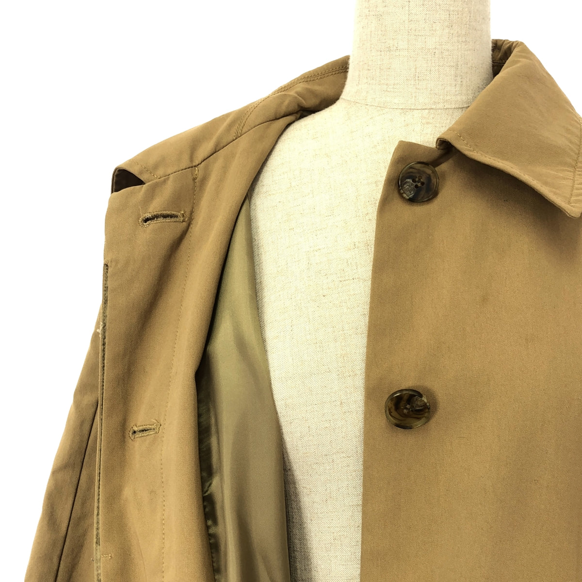 JOURNAL STANDARD / ジャーナルスタンダード | 2021SS | ベルテッド シャンブレーツイルステンカラービッグコート / 総裏地 | M | ベージュ | レディース