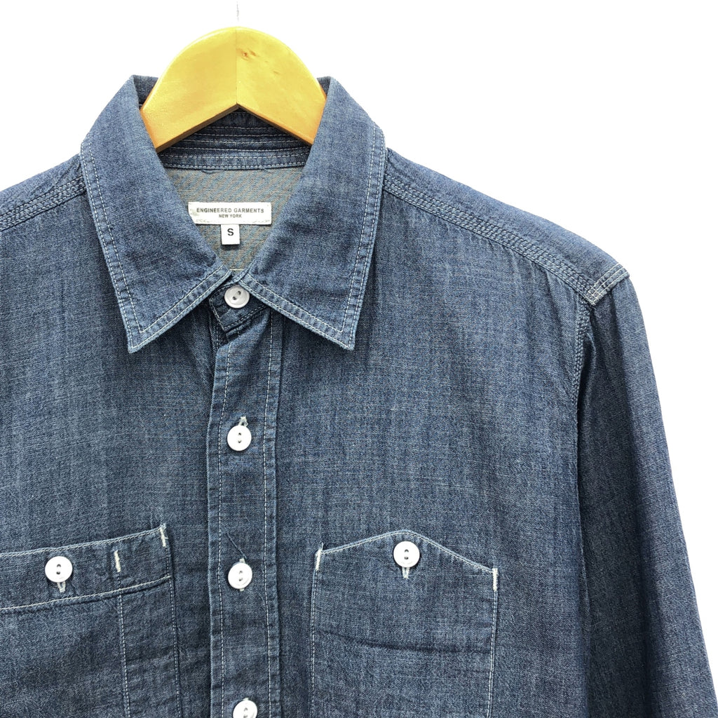Engineered Garments / 엔지니어드 가멘츠 | WORK SHIRT COTTON DENIM 데님 워크 셔츠 | S | 남성