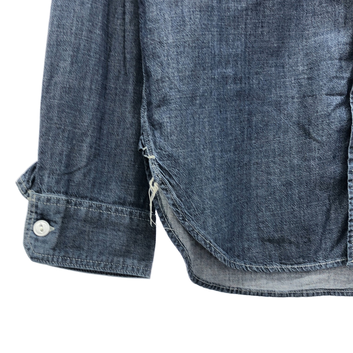 Engineered Garments | 男士純棉牛仔工作襯衫 | S尺寸 | 靛藍