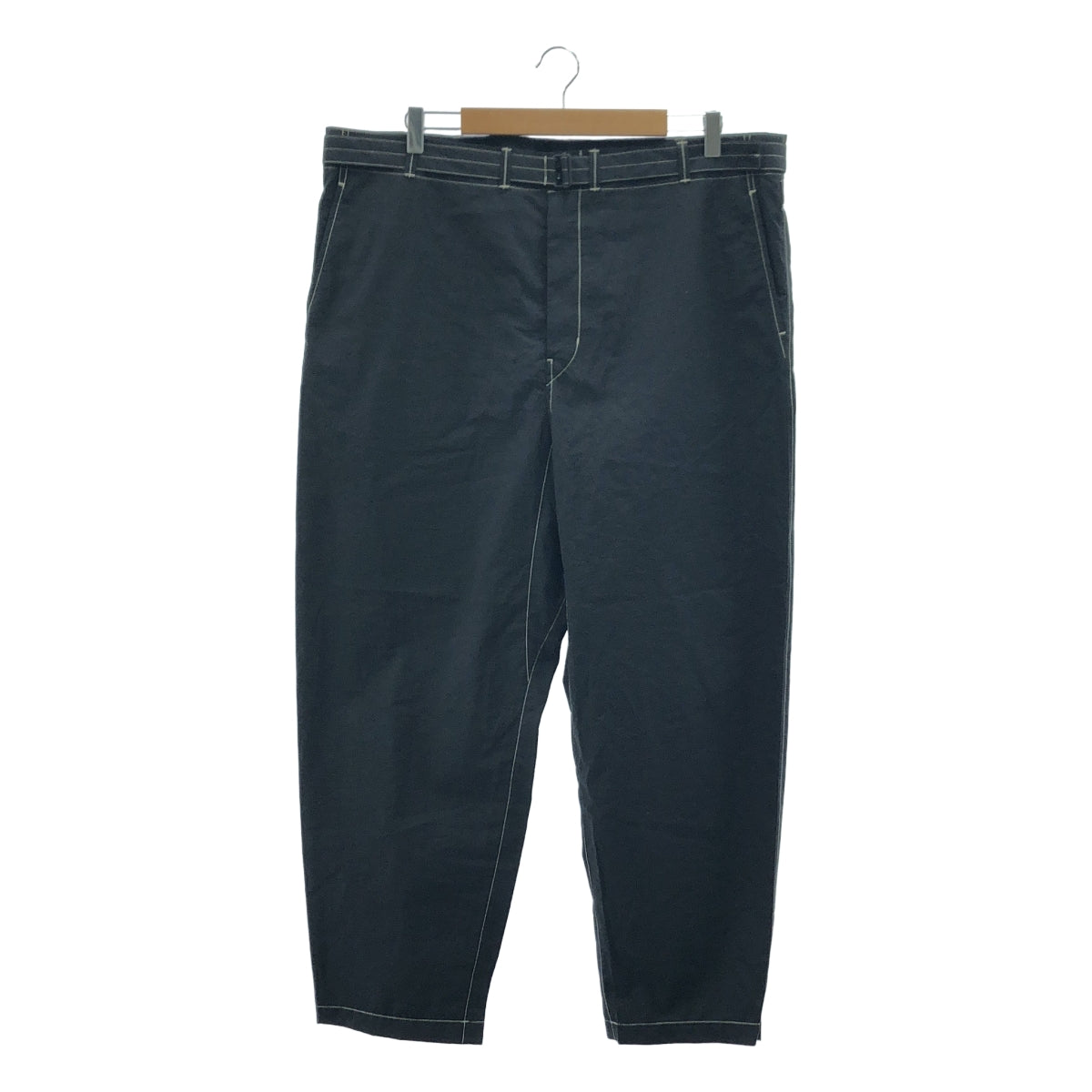 【미품】 LEMAIRE / 르메르 | 2024SS | BELTED CARROT PANTS 벨티드 캐럿 팬츠 | 50 | 블랙 | 남성