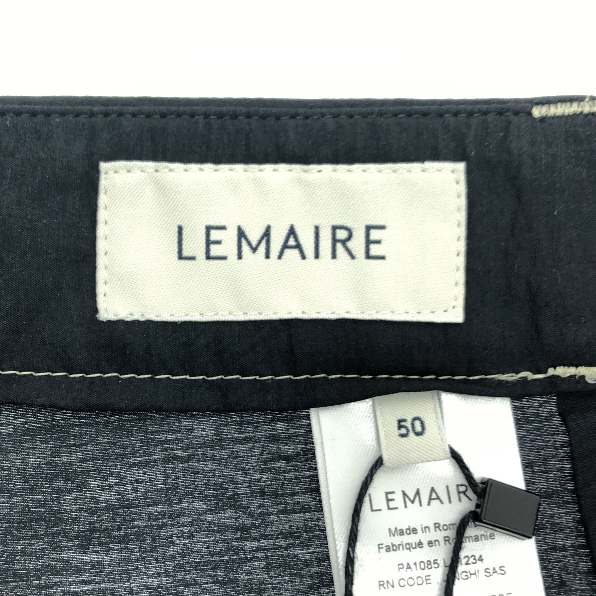 【美品】  LEMAIRE / ルメール | 2024SS | BELTED CARROT PANTS ベルテッド キャロット パンツ | 50 | ブラック | メンズ