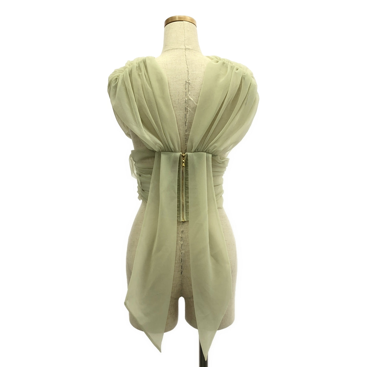 [New] FETICO | Gathered sheer top | 1 | Light green | Women's