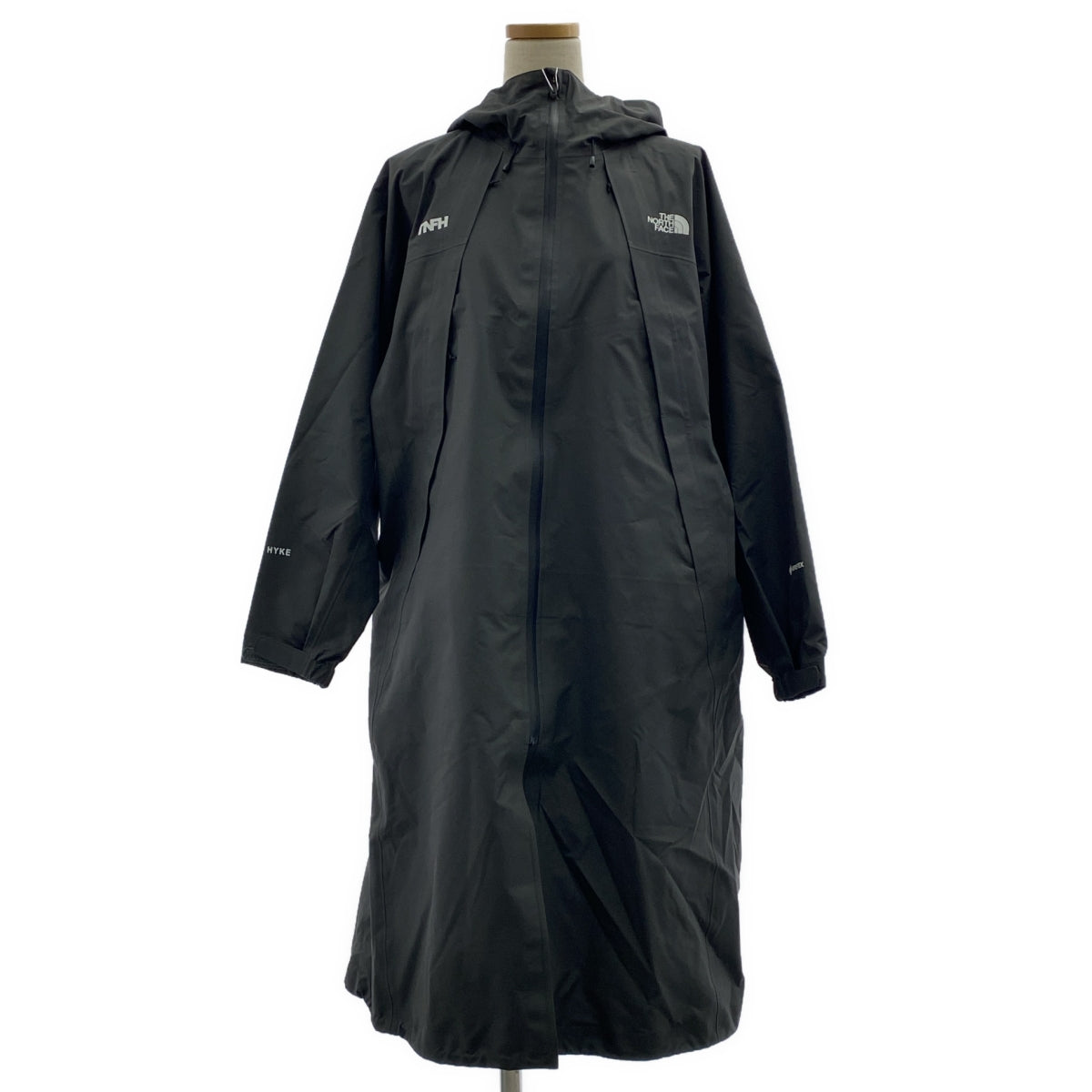 [狀況極佳] HYKE | 2024 春夏 | x THE NORTH FACE GORE-TEX GTX Trail 長版外套 | 小尺寸 | 深灰色 | 女款