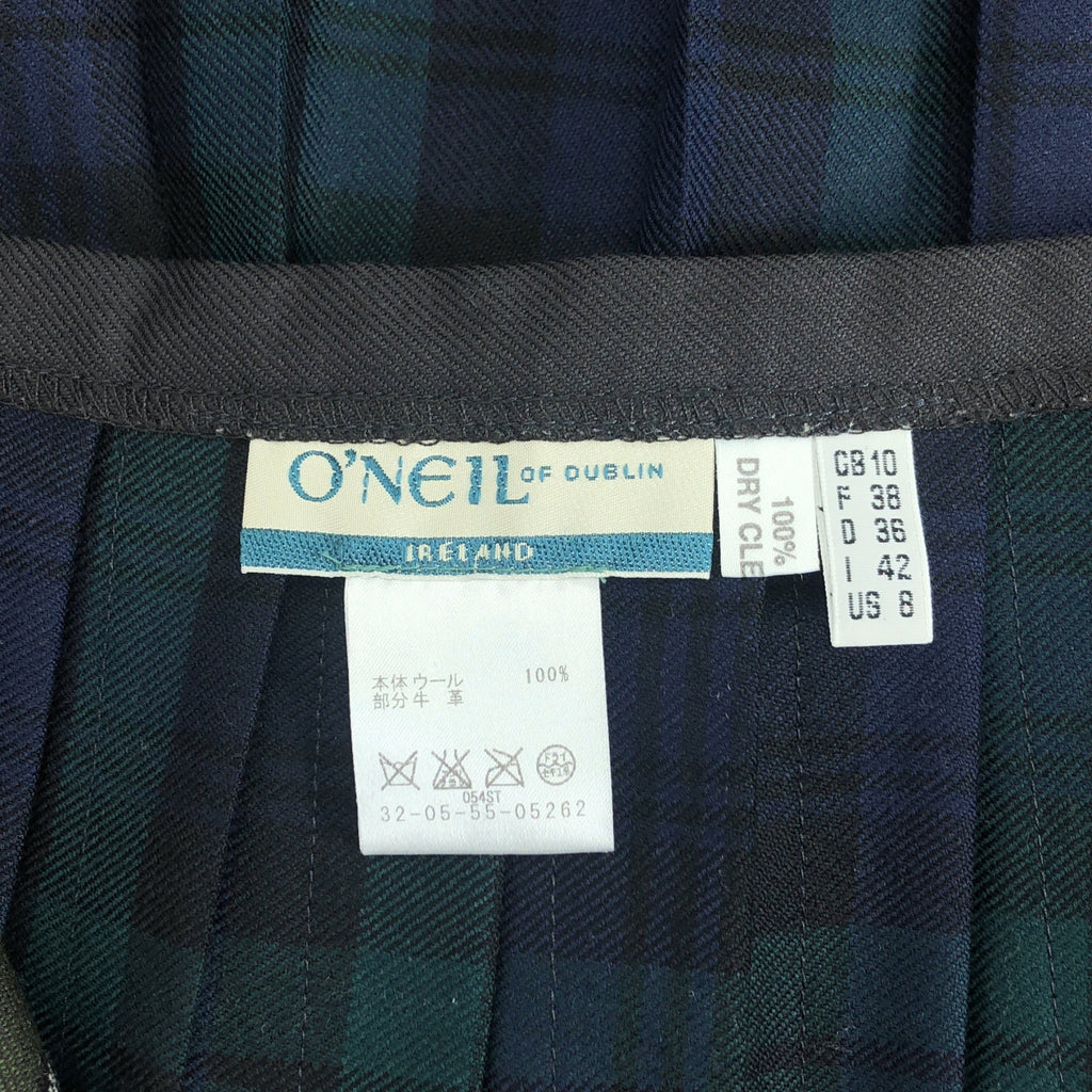 O'NEIL OF DUBLIN / オニールオブダブリン | タータンチェック ロングキルトスカート | 38 | マルチカラー | レディース