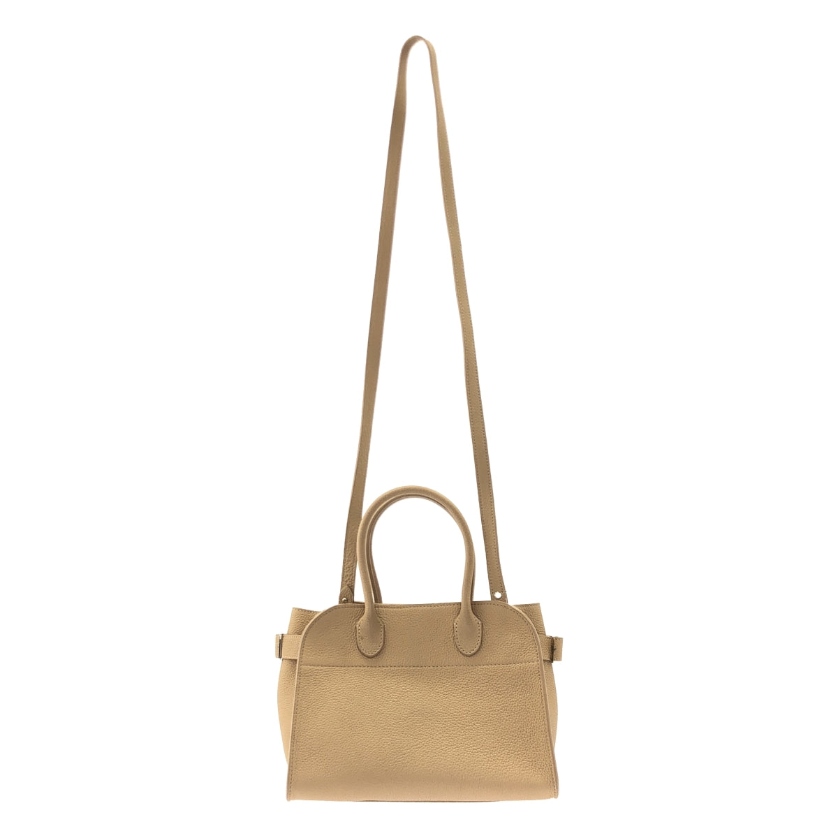 [狀況極佳] THE ROW | Margaux 10 / Margaux 兩用皮革手提包配肩帶 | 淺駝色 | 女款