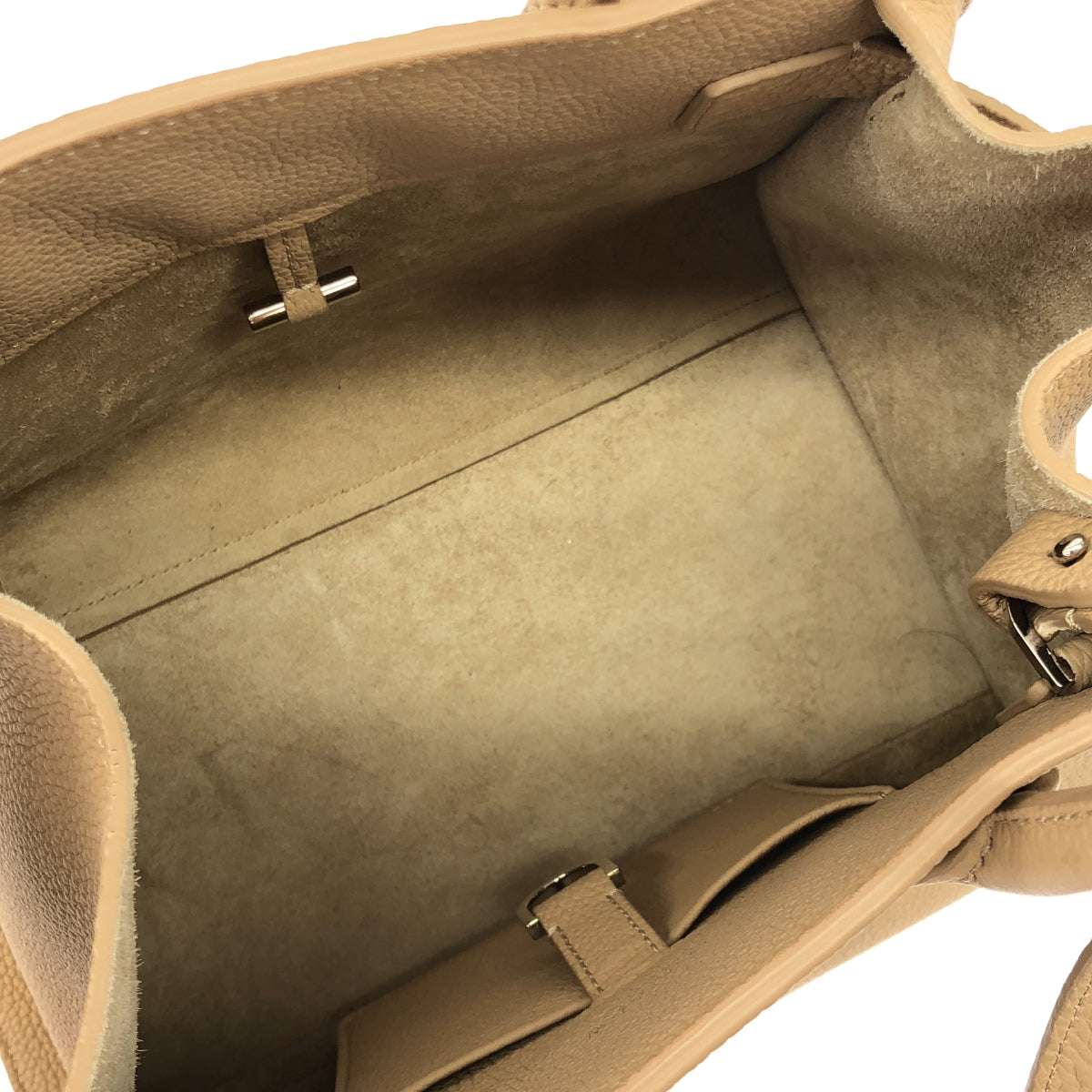 [狀況極佳] THE ROW | Margaux 10 / Margaux 兩用皮革手提包配肩帶 | 淺駝色 | 女款