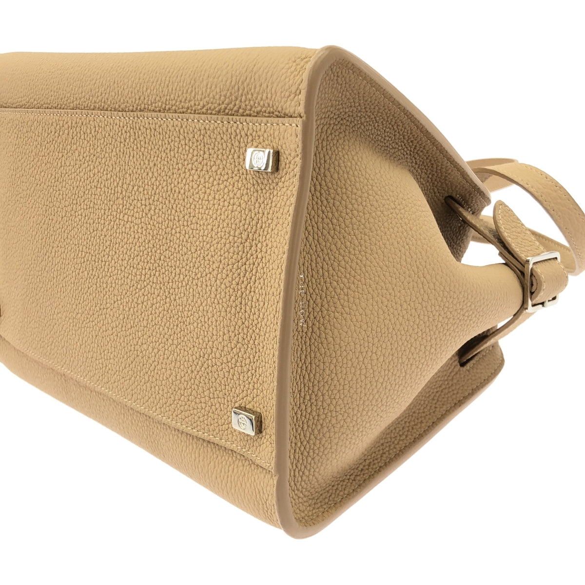 [狀況極佳] THE ROW | Margaux 10 / Margaux 兩用皮革手提包配肩帶 | 淺駝色 | 女款