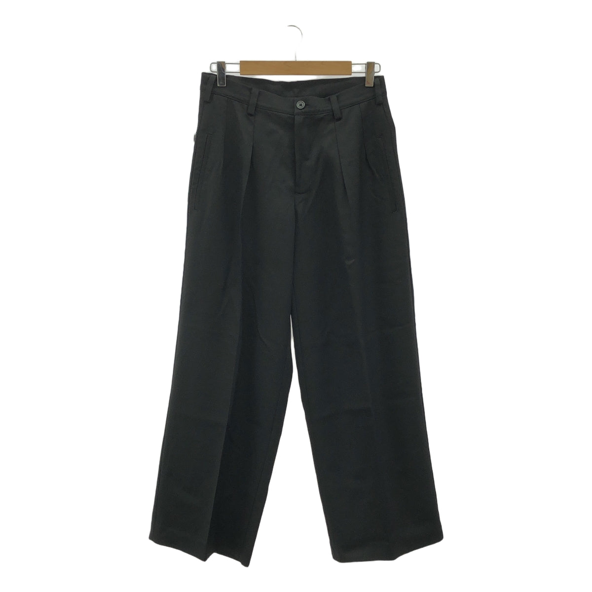 【美品】  ANTOK / アントック | WORK WIDE TROUSERS / タック ワイド スラックス パンツ | 2 | black | メンズ