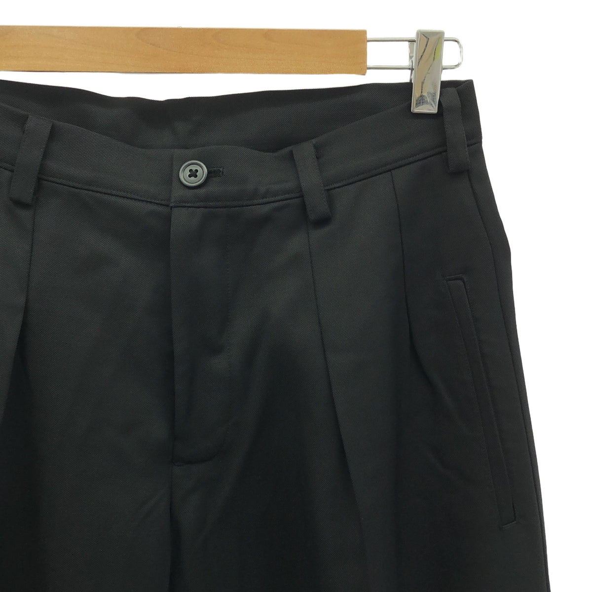 【美品】  ANTOK / アントック | WORK WIDE TROUSERS / タック ワイド スラックス パンツ | 2 | black | メンズ