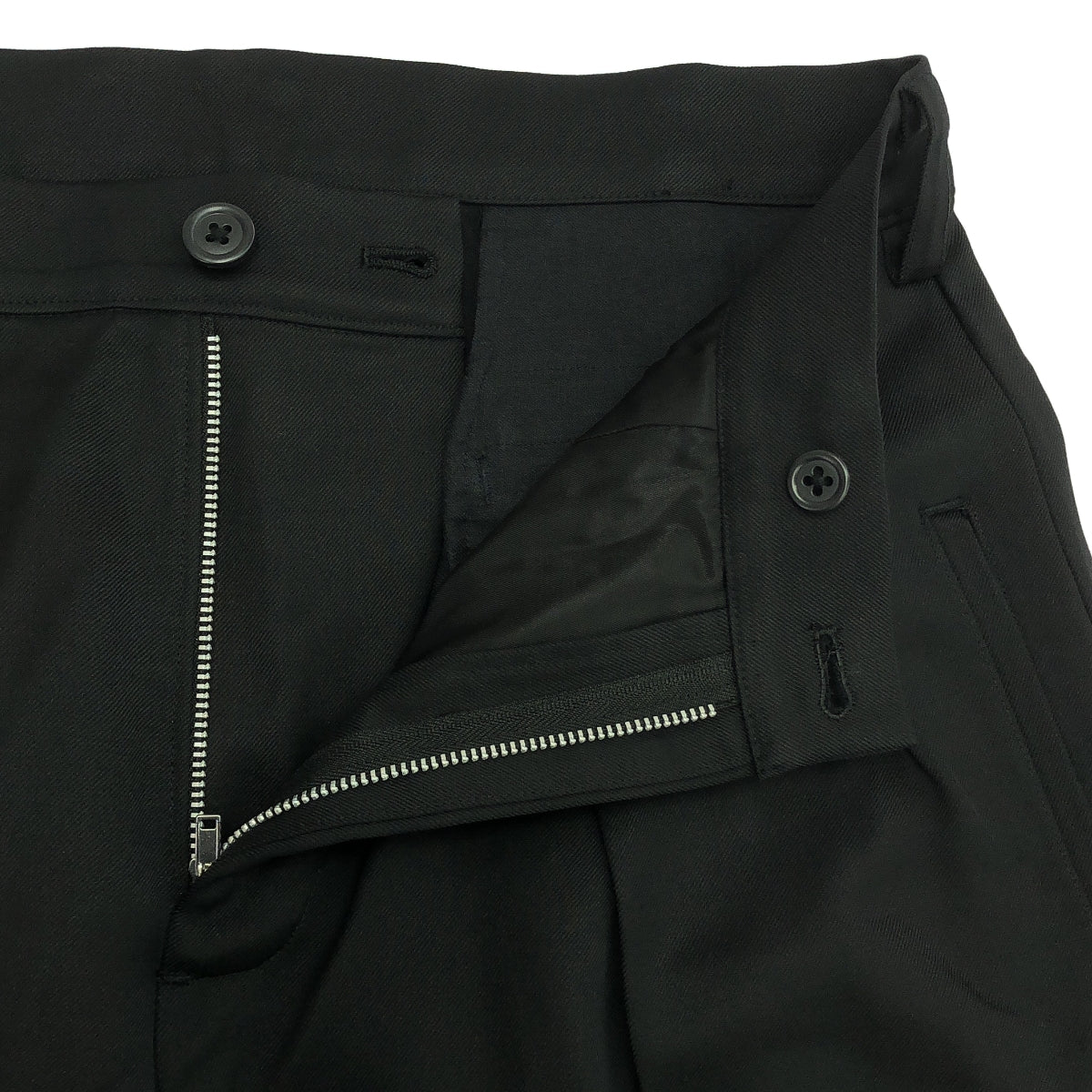 【美品】  ANTOK / アントック | WORK WIDE TROUSERS / タック ワイド スラックス パンツ | 2 | black | メンズ