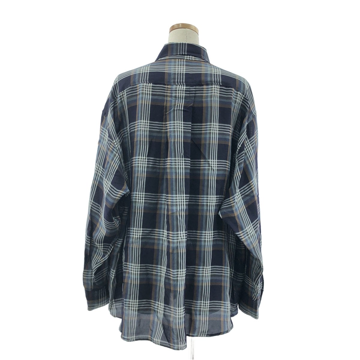 [類似新品] I AM DORK | 長袖黏膠纖維格紋外套襯衫 | 01 | 藍色格紋 | 男款