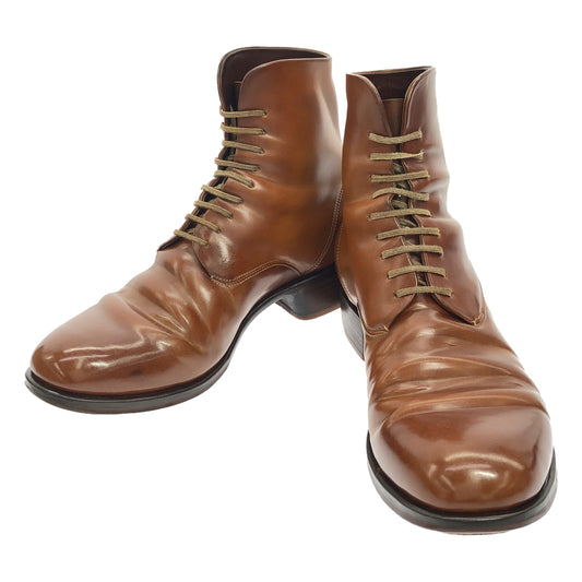 M_Moriabc / Memoria | b_Tre Horween Shell Cordovan 9hole Boots Natural Cordovan Leather Lace-up Boots | 41.5 | Brown | Men's