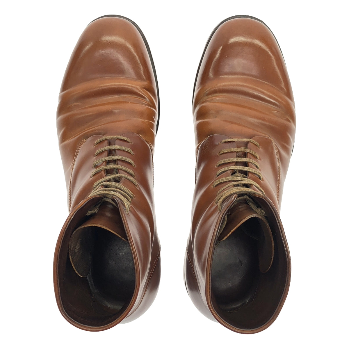 M_Moriabc / メモリア | b_Tre Horween Shell Cordovan 9hole Boots ナチュラルコードバン レザー レースアップブーツ | 41.5 | ブラウン | メンズ