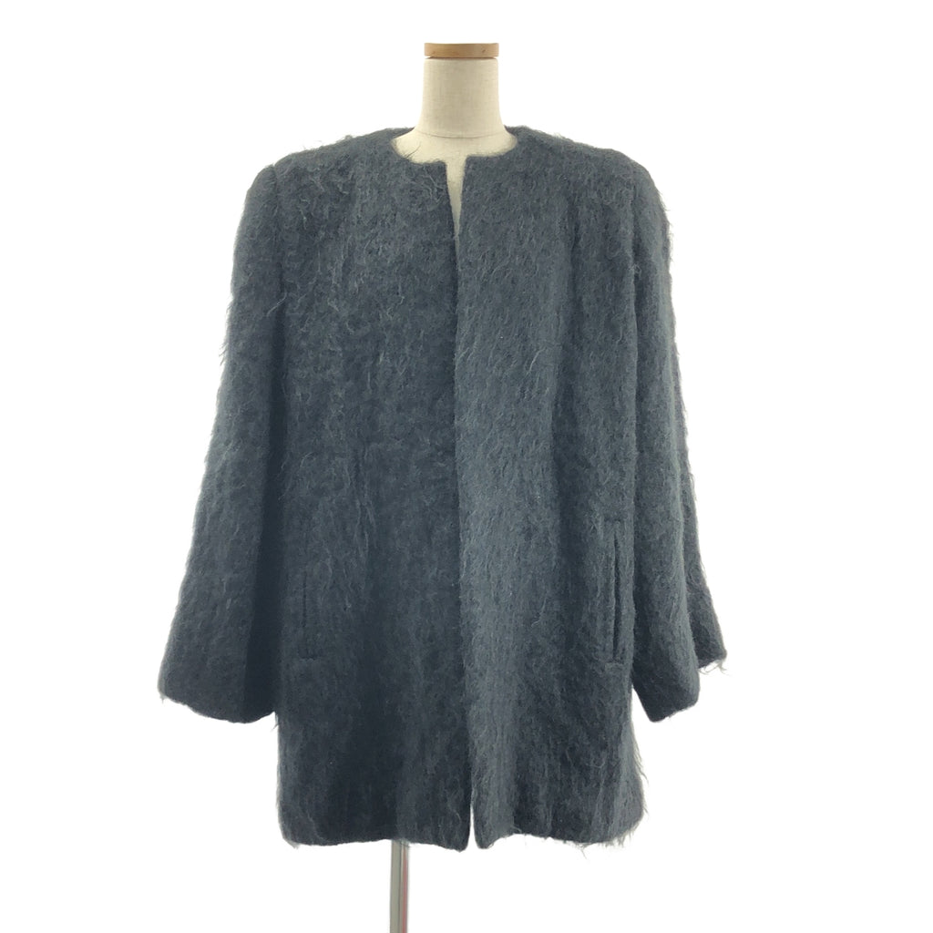 YVES SAINT LAURENT rive gauche / 이브산 로랑 리브 고슈 | Mohair Coat / 울 모헤야 버튼리스 오버코트 / 총 안감 | 42 |