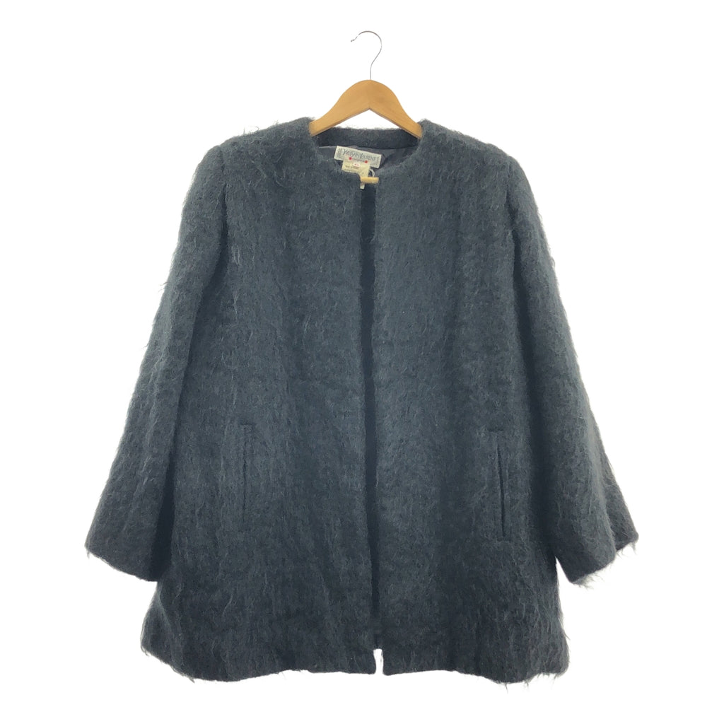 YVES SAINT LAURENT rive gauche / 이브산 로랑 리브 고슈 | Mohair Coat / 울 모헤야 버튼리스 오버코트 / 총 안감 | 42 |