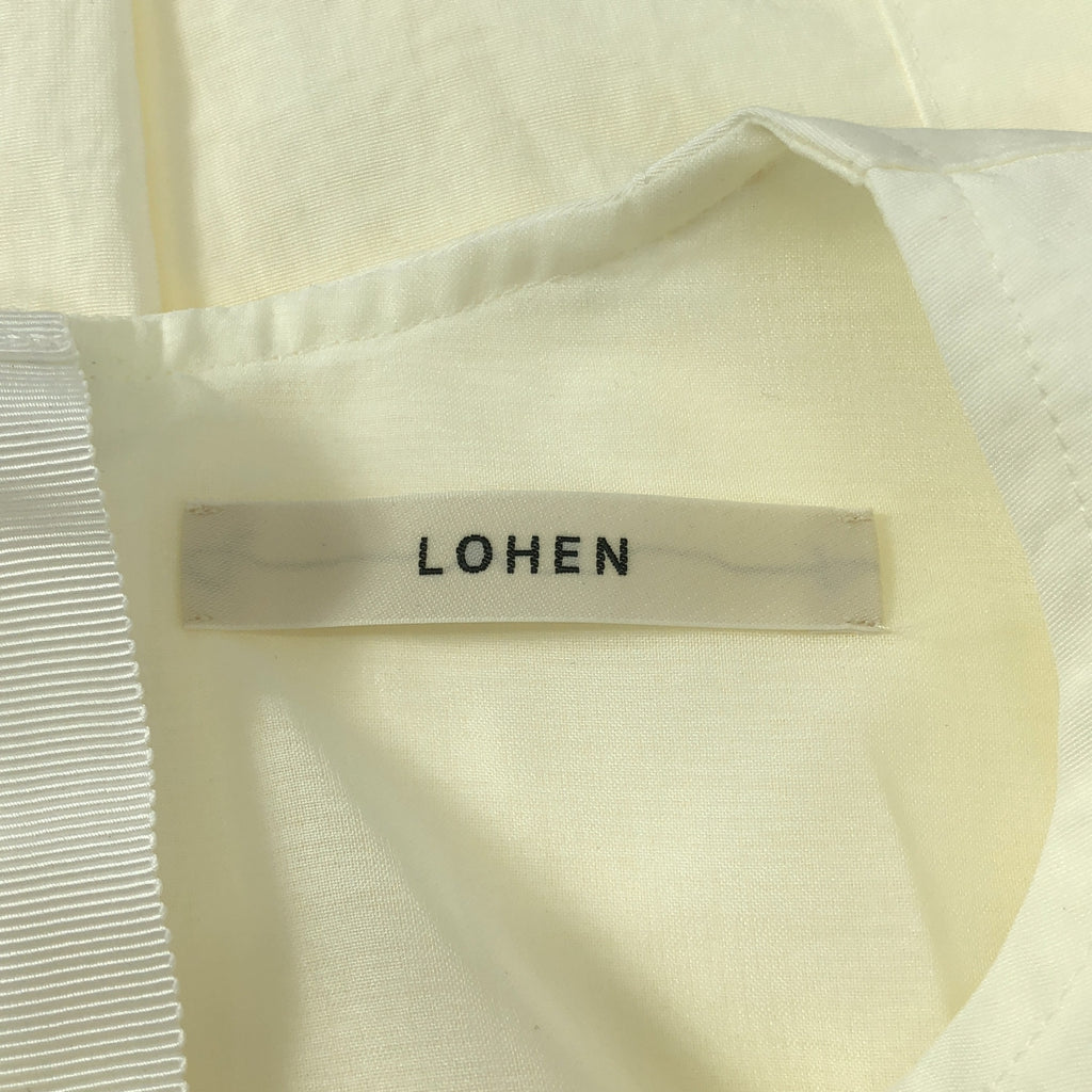 【신품】 LOHEN / 로헨 | 2025SS | GUSSET COCOON ONE PIECE 가제트 코쿤 원피스 | F | 화이트 | 여성
