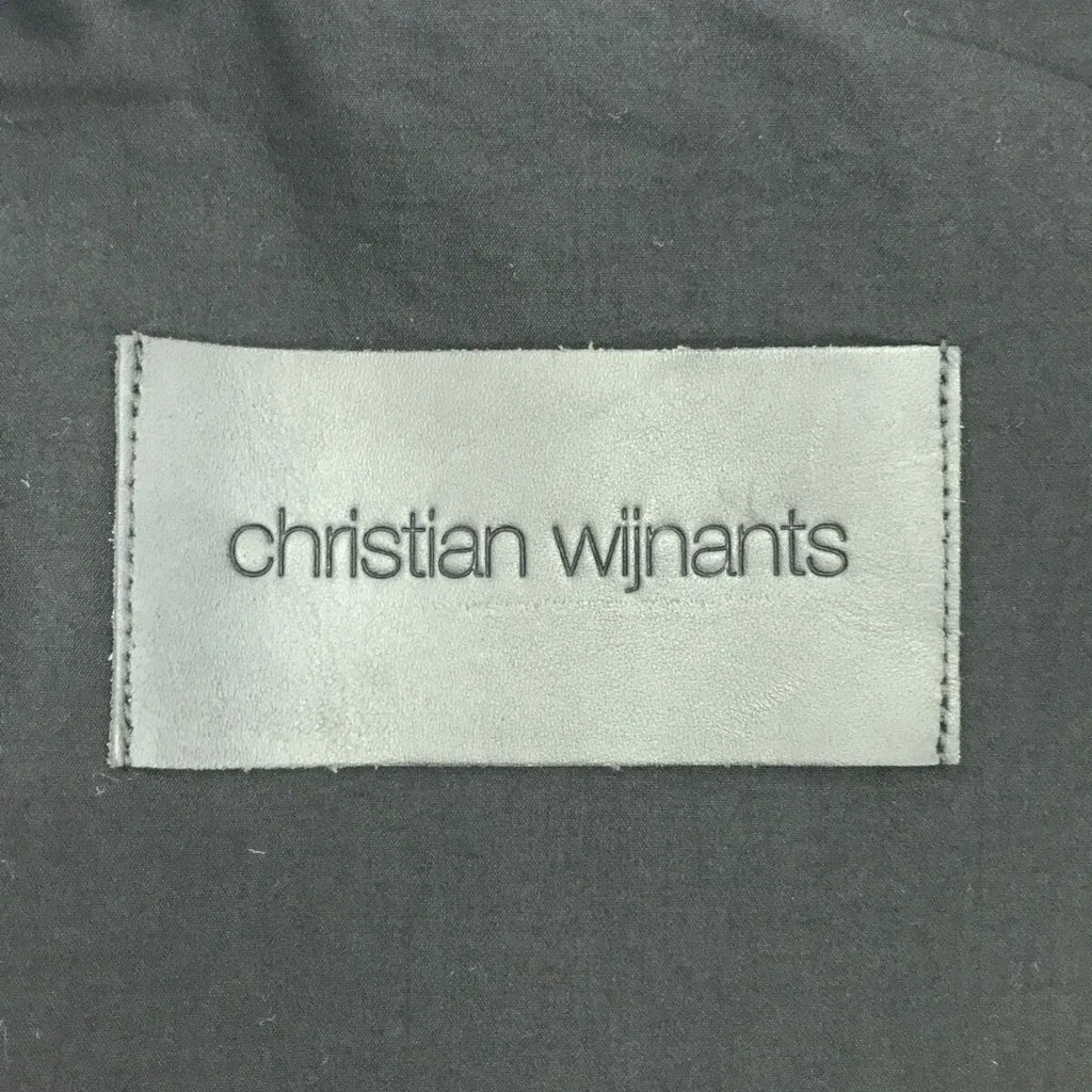 【美品】  Christian Wijnants / クリスチャンワイナンツ | ベルト付き ダブルブレスト スリーブレス オーバーロングコート | 36 | ブラック | レディース